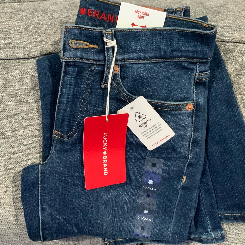 Lucky Brand Blue Jeans Easy Rider Boot 00/24 NWT